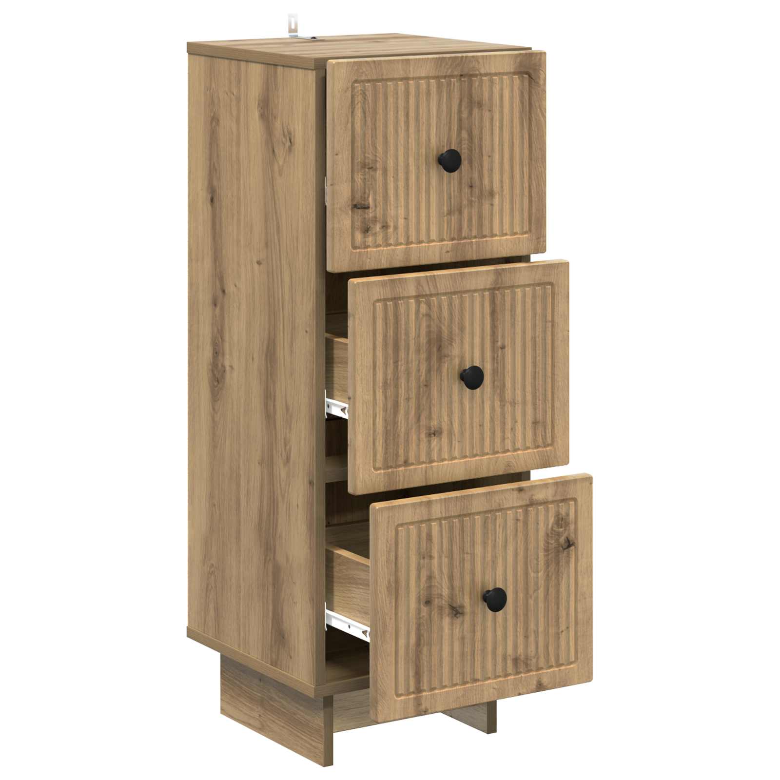 vidaXL Drawer Cabinet 33 x 34.5 x 90 cm Engineered Wood Artisan Oak 5