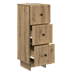 vidaXL Drawer Cabinet 33 x 34.5 x 90 cm Engineered Wood Artisan Oak 5