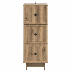 vidaXL Drawer Cabinet 33 x 34.5 x 90 cm Engineered Wood Artisan Oak 6