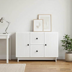 Sideboard 89 x 34.5 x 60 cm Engineered Wood White