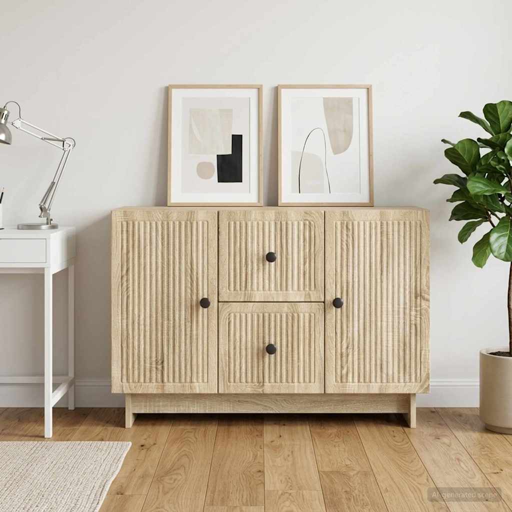 Sideboard 89 x 34.5 x 60 cm Engineered Wood Sonoma oak