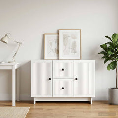 Sideboard 89 x 34.5 x 60 cm Engineered Wood High gloss white