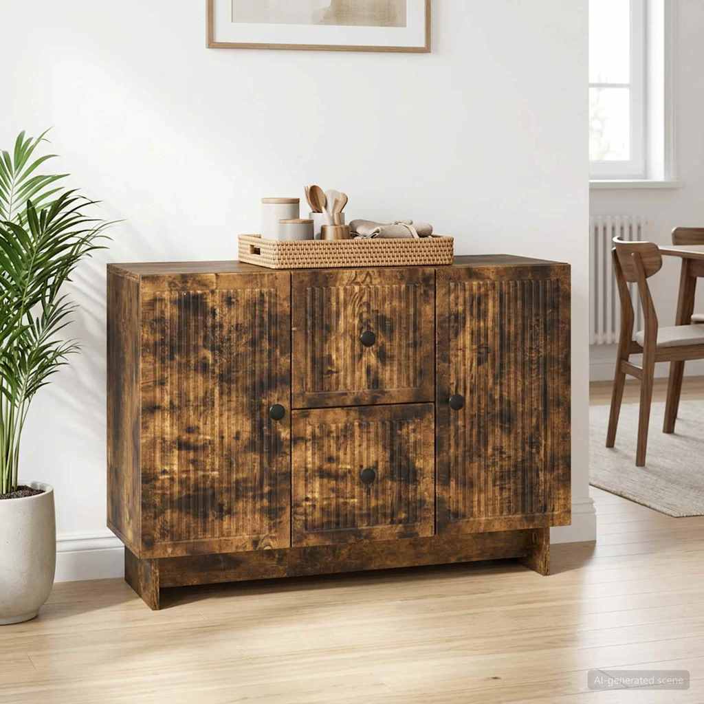 Sideboard 89 x 34.5 x 60 cm Engineered Wood Smoked oak