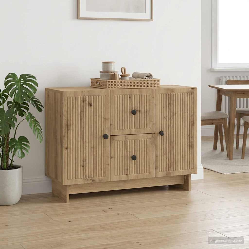 Sideboard 89 x 34.5 x 60 cm Engineered Wood Artisan oak
