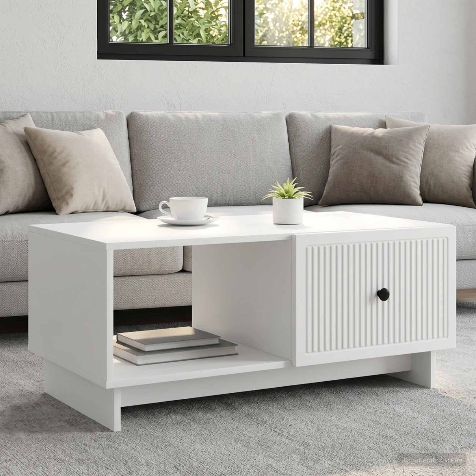 vidaXL Coffee Table White 90 x 50 x 40 cm Engineered Wood 1