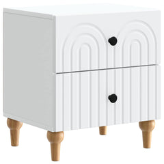 vidaXL Bedside Cabinet White 43 x 34.5 x 48 cm Engineered Wood 2
