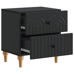 vidaXL Bedside Cabinet Black 43 x 34.5 x 48 cm Engineered Wood 4