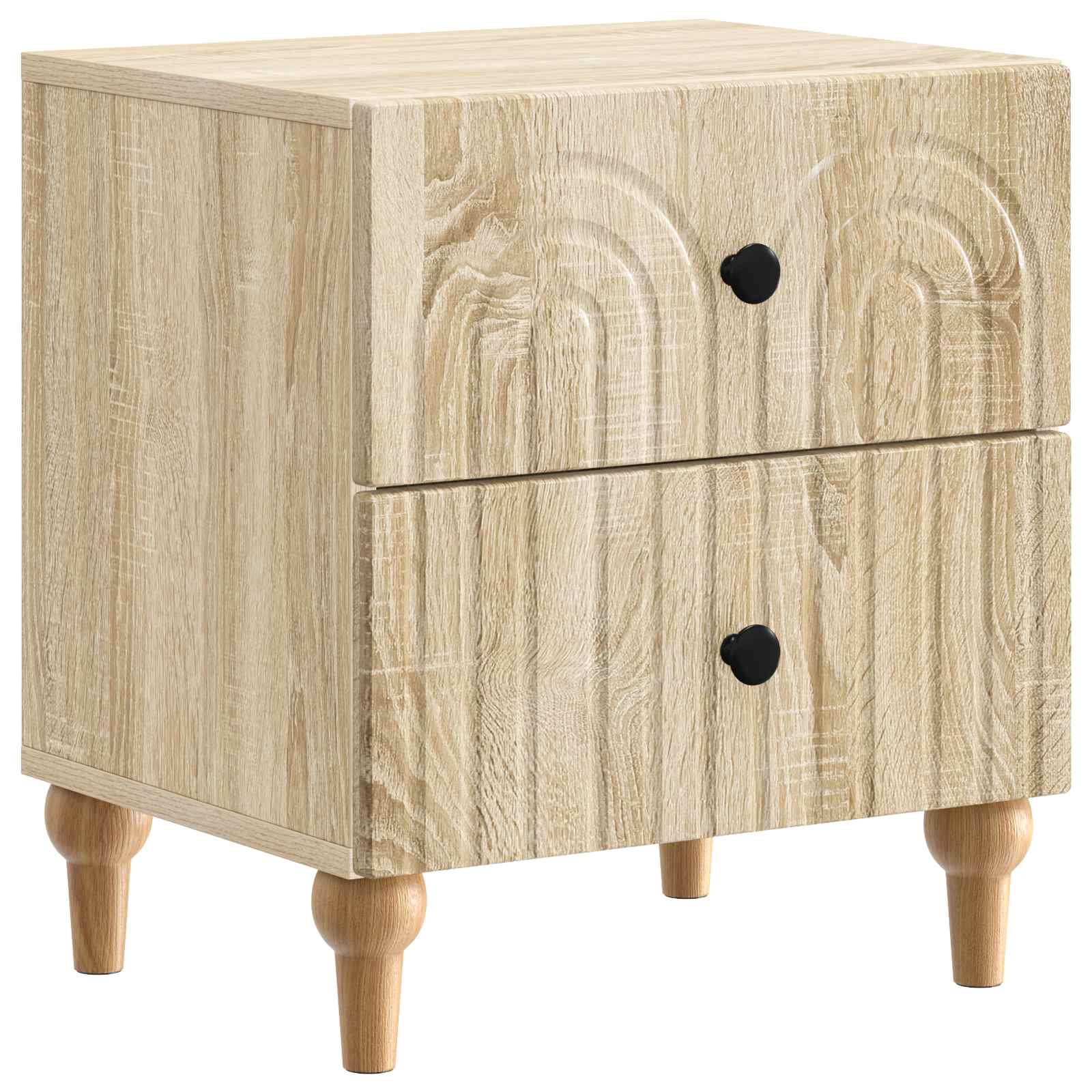 vidaXL Bedside Cabinet Sonoma Oak 43 x 34.5 x 48 cm Engineered Wood 2