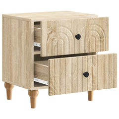 vidaXL Bedside Cabinet Sonoma Oak 43 x 34.5 x 48 cm Engineered Wood 4