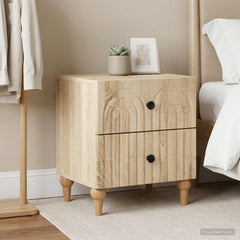 vidaXL Bedside Cabinet 2 pcs Sonoma Oak 43 x 34.5 x 48 cm 1