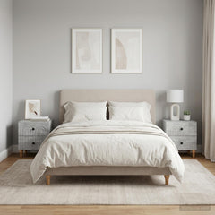 vidaXL Bedside Cabinet 2 pcs Concrete Grey 43 x 34.5 x 48 cm 1