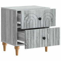 vidaXL Bedside Cabinet Grey Sonoma 43 x 34.5 x 48 cm Engineered Wood 4