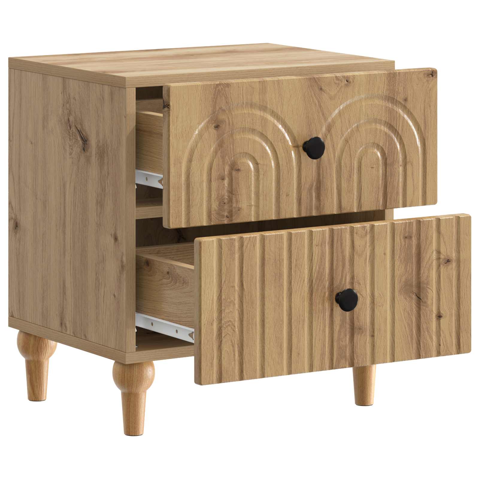 vidaXL Bedside Cabinet 2 pcs Artisan Oak 43 x 34.5 x 48 cm 6