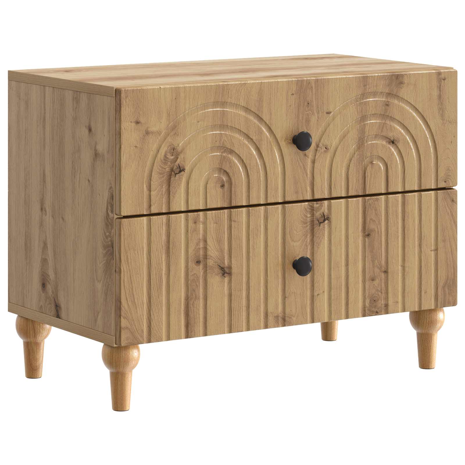 vidaXL Bedside Cabinet Artisan Oak 62 x 34.5 x 48 cm Engineered Wood 2