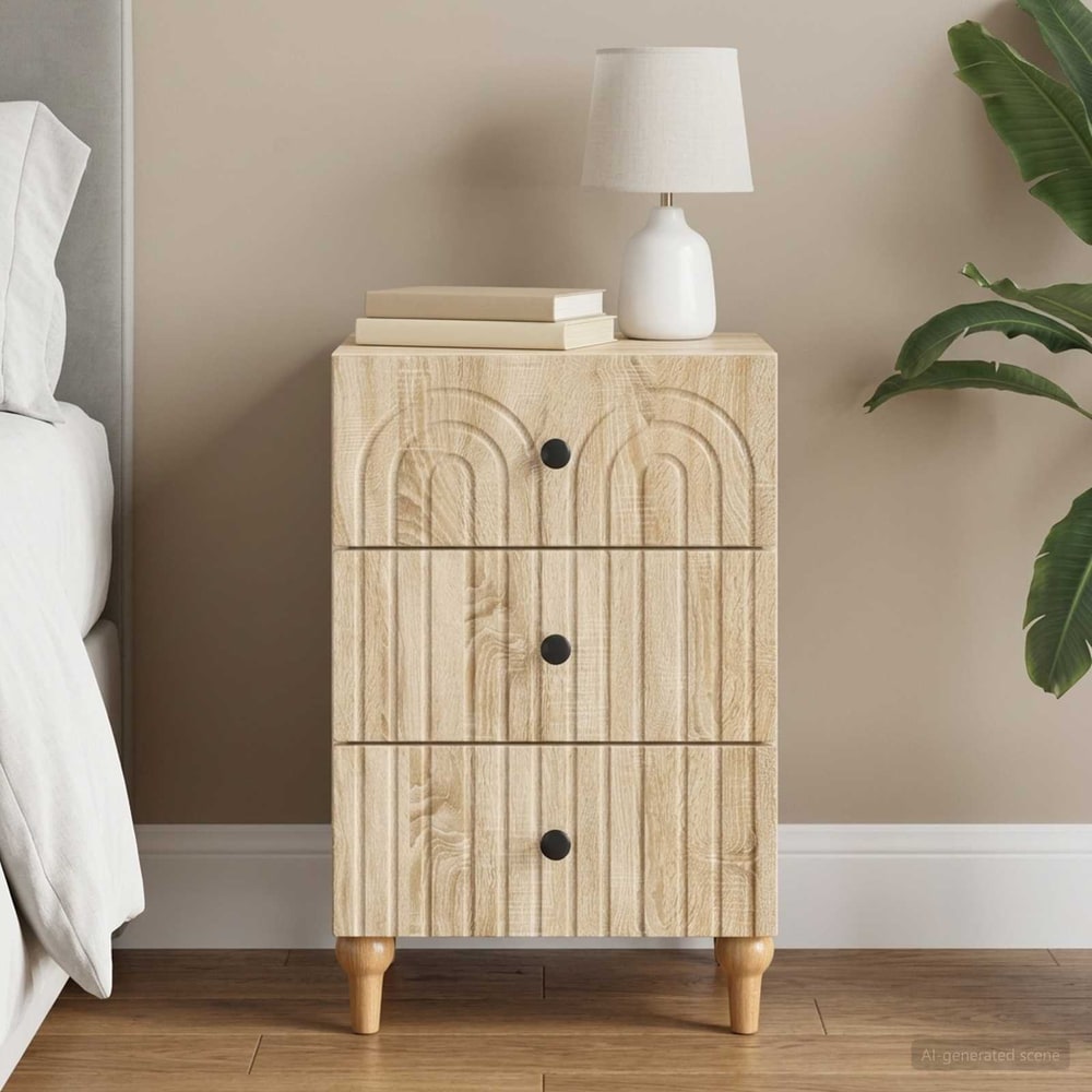 Bedside Cabinet 43x 41 x 66.5 cm Engineered Wood Sonoma oak