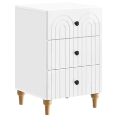 vidaXL Bedside Cabinet with Drawer High Gloss White 43x 41 x 66.5 cm 2