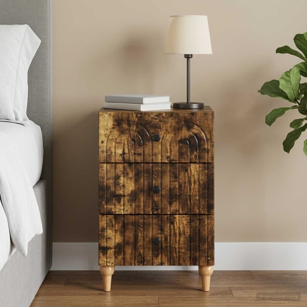 Bedside Cabinet 43x 41 x 66.5 cm Engineered Wood Smoked oak