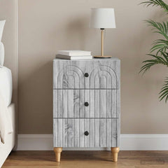Bedside Cabinet 43x 41 x 66.5 cm Engineered Wood Grey sonoma