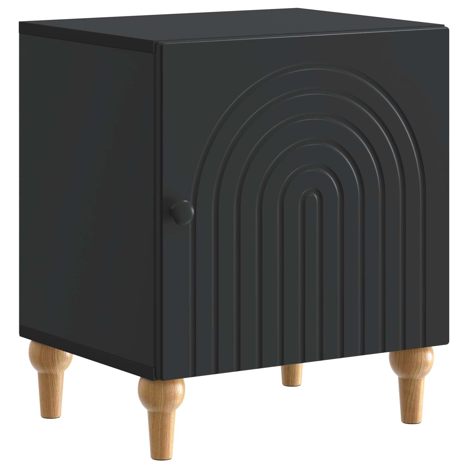 vidaXL Bedside Cabinet 2 pcs Black 43 x 34.5 x 50 cm Engineered Wood 5