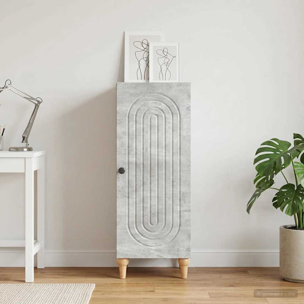 Sideboard 33 x 34.5 x 90 cm Engineered Wood Concrete grey