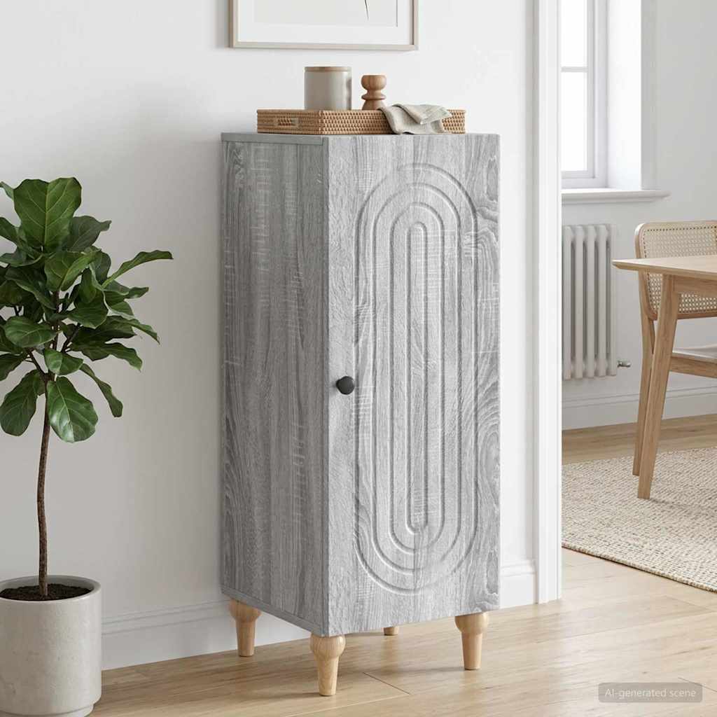 Sideboard 33 x 34.5 x 90 cm Engineered Wood Grey sonoma