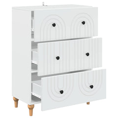 vidaXL Drawer Cabinet White 66 x 34.5 x 90 cm Engineered Wood 5