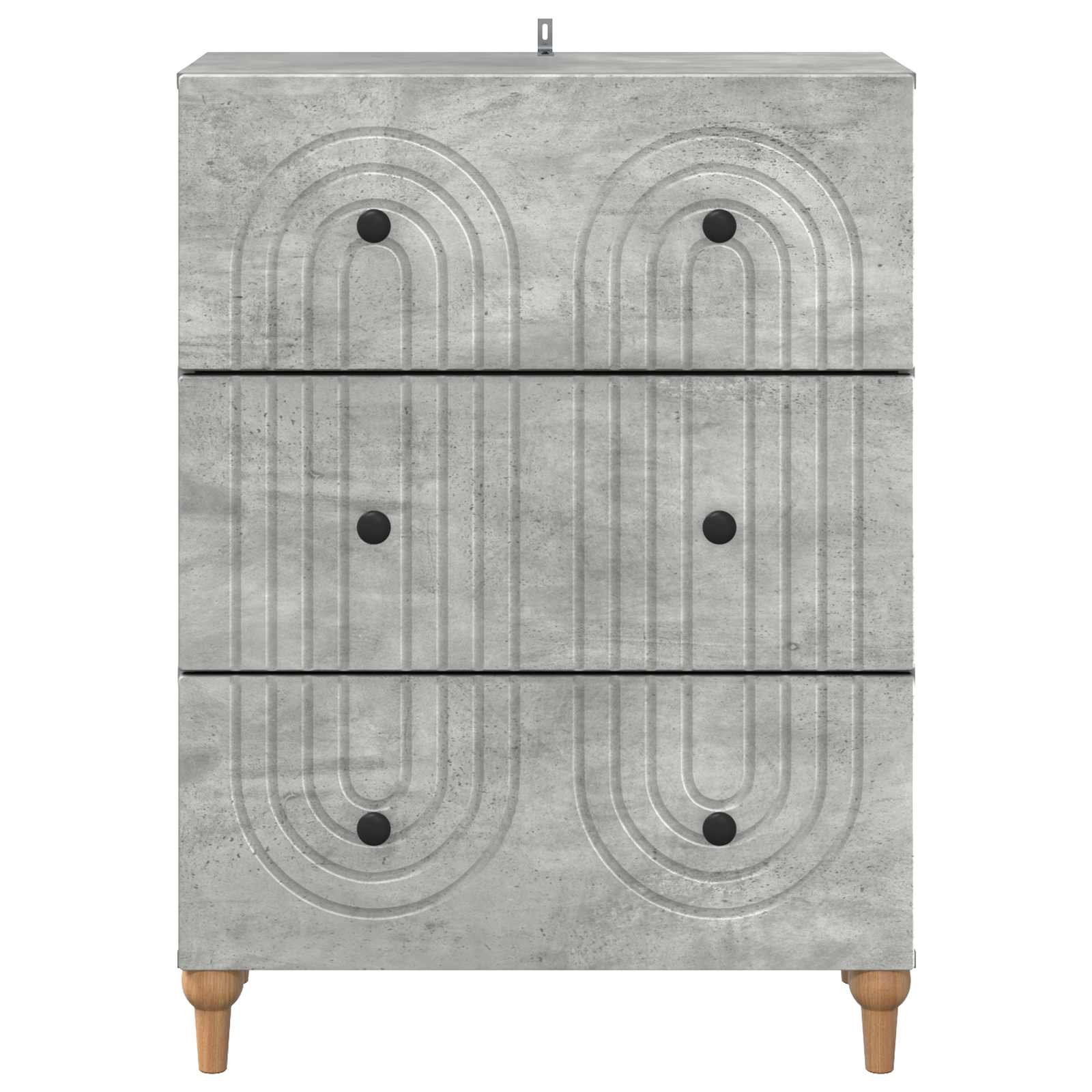 vidaXL Drawer Cabinet Concrete Grey 66 x 34.5 x 90 cm Engineered Wood 6