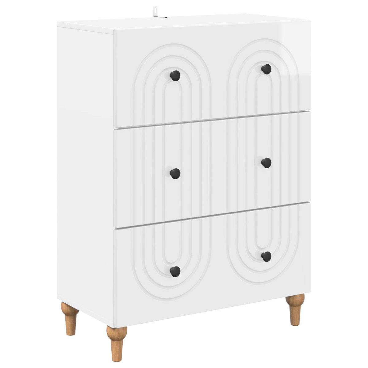 Drawer Cabinet High Gloss White, image 2
