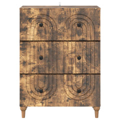 vidaXL Drawer Cabinet Smoked Oak 66 x 34.5 x 90 cm Engineered Wood 6