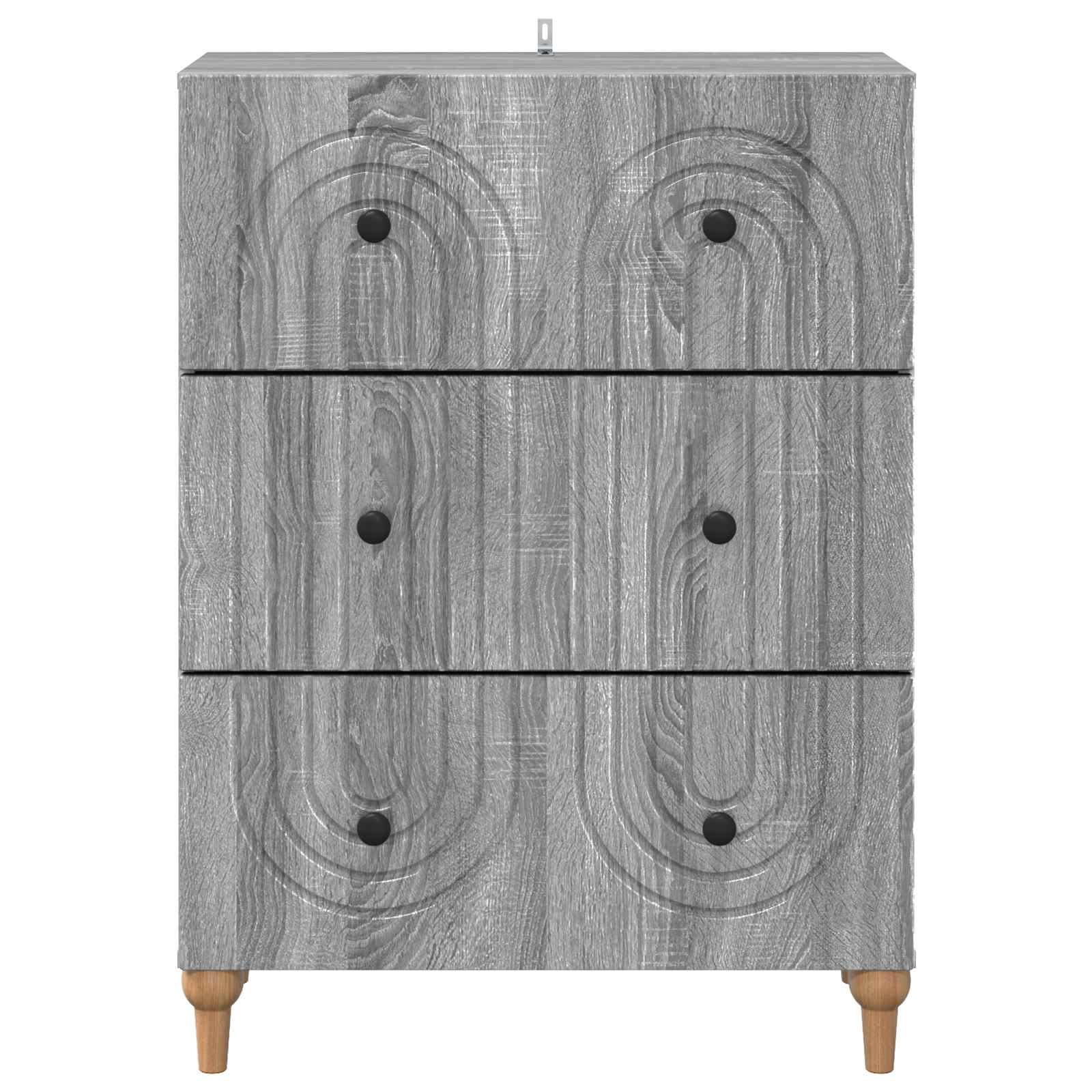 vidaXL Drawer Cabinet Grey Sonoma 66 x 34.5 x 90 cm Engineered Wood 6