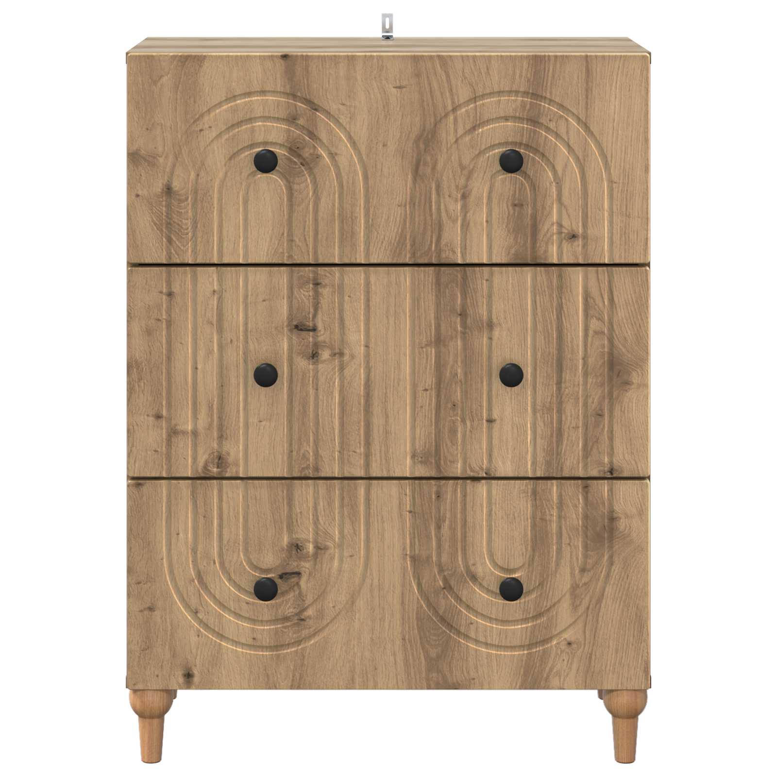 vidaXL Drawer Cabinet 66 x 34.5 x 90 cm Engineered Wood Artisan Oak 6
