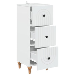 vidaXL Drawer Cabinet White 33 x 34.5 x 90 cm Engineered Wood 5