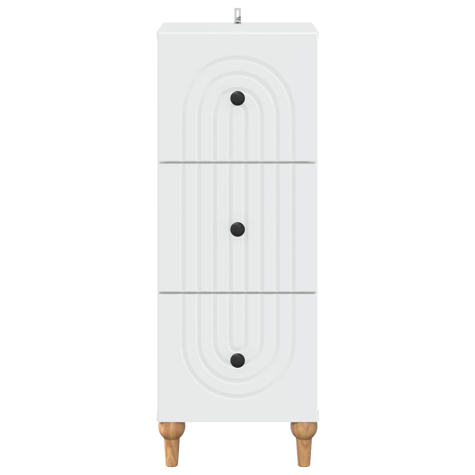 vidaXL Drawer Cabinet White 33 x 34.5 x 90 cm Engineered Wood 6