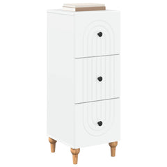 vidaXL Drawer Cabinet White 33 x 34.5 x 90 cm Engineered Wood 3