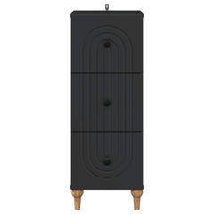 vidaXL Drawer Cabinet 33 x 34.5 x 90 cm Engineered Wood Black 6