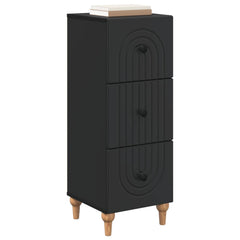 vidaXL Drawer Cabinet 33 x 34.5 x 90 cm Engineered Wood Black 3