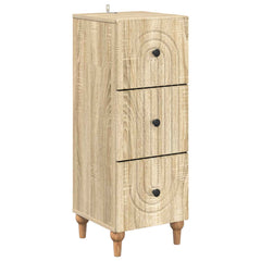 vidaXL Drawer Cabinet 33 x 34.5 x 90 cm Engineered Wood Sonoma Oak 2