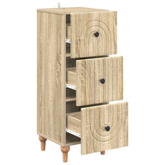 vidaXL Drawer Cabinet 33 x 34.5 x 90 cm Engineered Wood Sonoma Oak 5