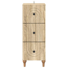 vidaXL Drawer Cabinet 33 x 34.5 x 90 cm Engineered Wood Sonoma Oak 6