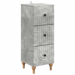 vidaXL Drawer Cabinet 33 x 34.5 x 90 cm Engineered Wood Concrete Grey 2