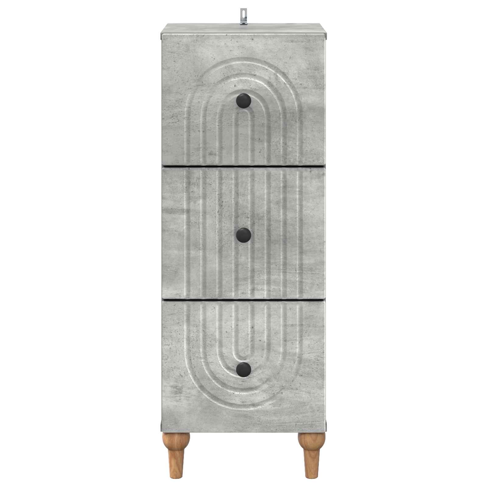 vidaXL Drawer Cabinet 33 x 34.5 x 90 cm Engineered Wood Concrete Grey 6