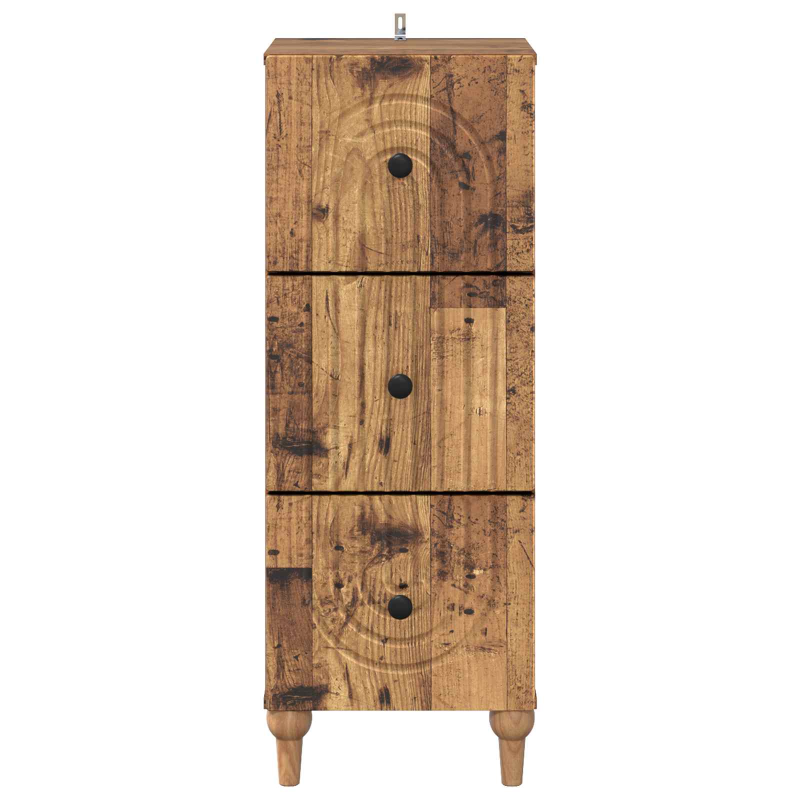 vidaXL Drawer Cabinet 33 x 34.5 x 90 cm Engineered Wood Old Wood 6