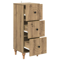 vidaXL Drawer Cabinet 33 x 34.5 x 90 cm Engineered Wood Artisan Oak 5