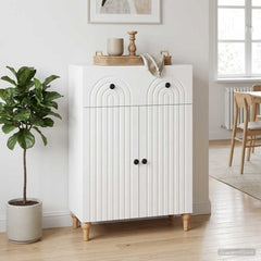 Sideboard 66 x 34.5 x 90 cm Engineered Wood White