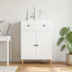 Sideboard 66 x 34.5 x 90 cm Engineered Wood White