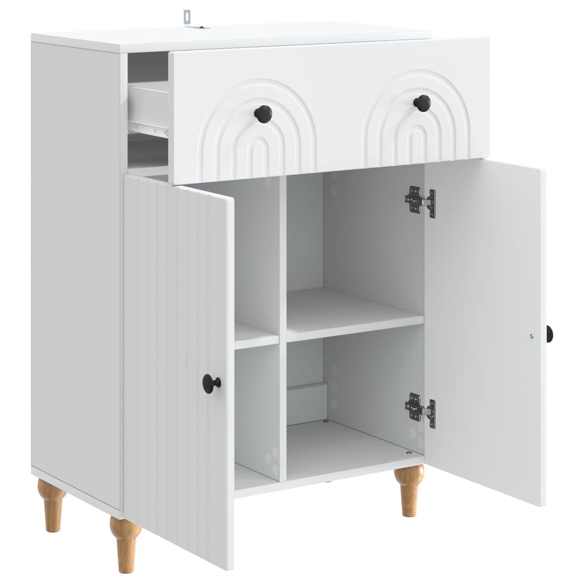 Sideboard 66 x 34.5 x 90 cm Engineered Wood White