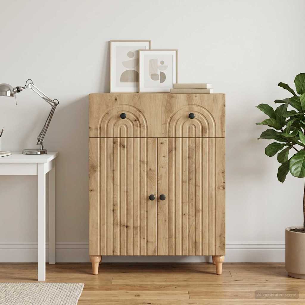 Sideboard 66 x 34.5 x 90 cm Engineered Wood Artisan oak