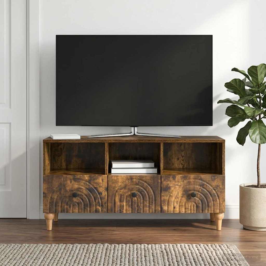TV Cabinet 102 x 34.5 x 50 cm Engineered Wood Smoked oak
