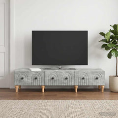 TV Cabinet 147 x 34.5 x 30 cm Engineered Wood Concrete grey