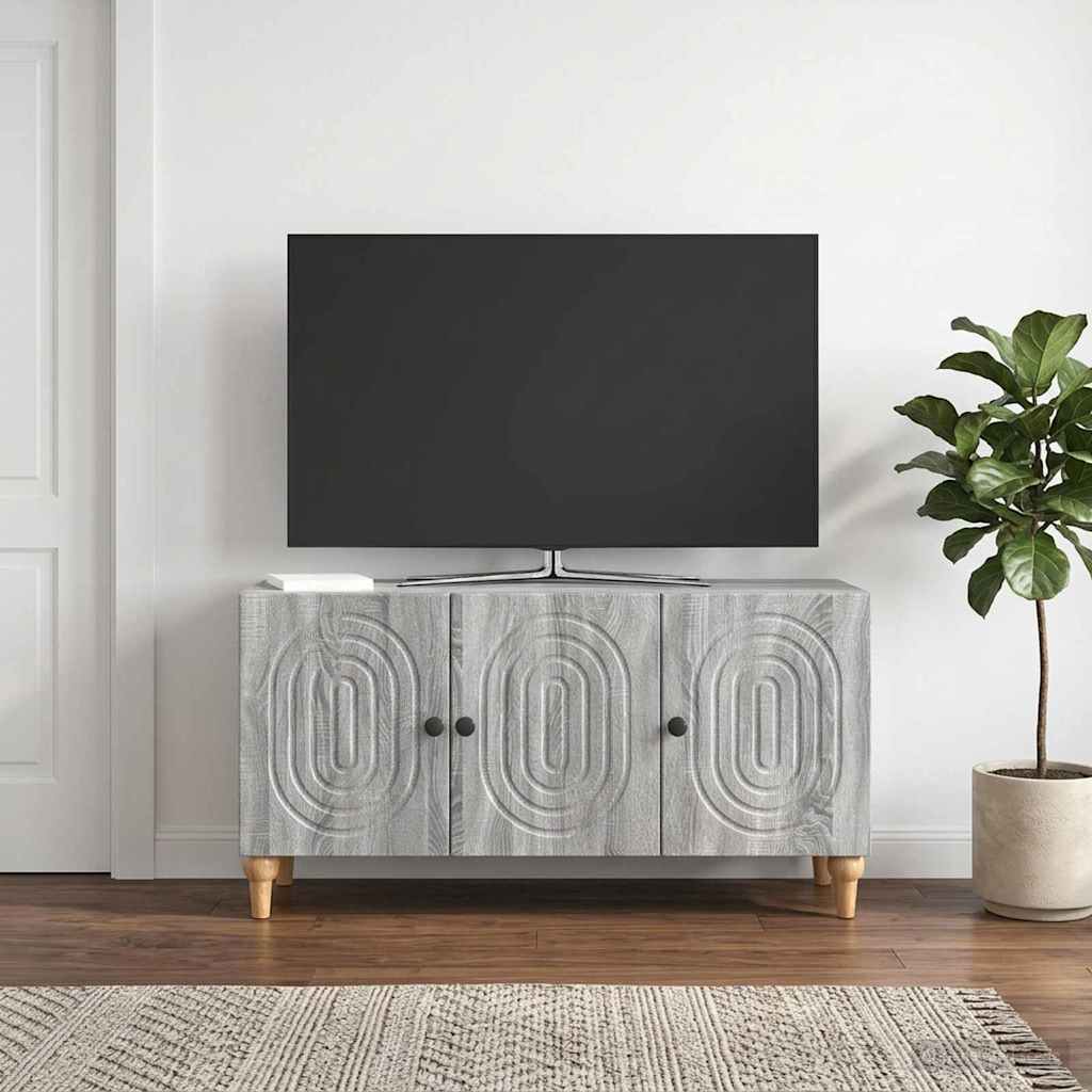 TV Cabinet 99 x 34.5 x 50 cm Engineered Wood Grey sonoma